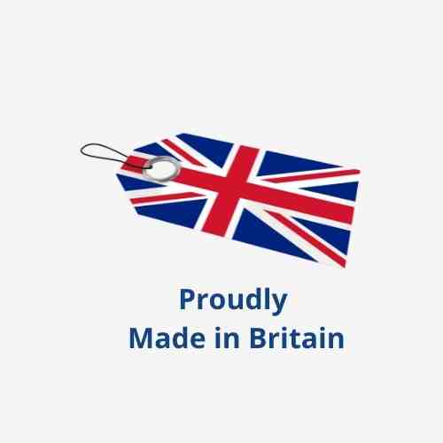 Proudly Made in Britain label